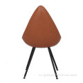 Современный дизайнерский кожаный обеденный стул капля